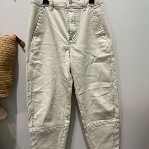 The Utility Barrel Pant - Ecru Size 2